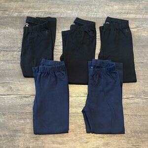 babyGAP size 4 BUNDLE (5) Black/Navy Blue Leggings